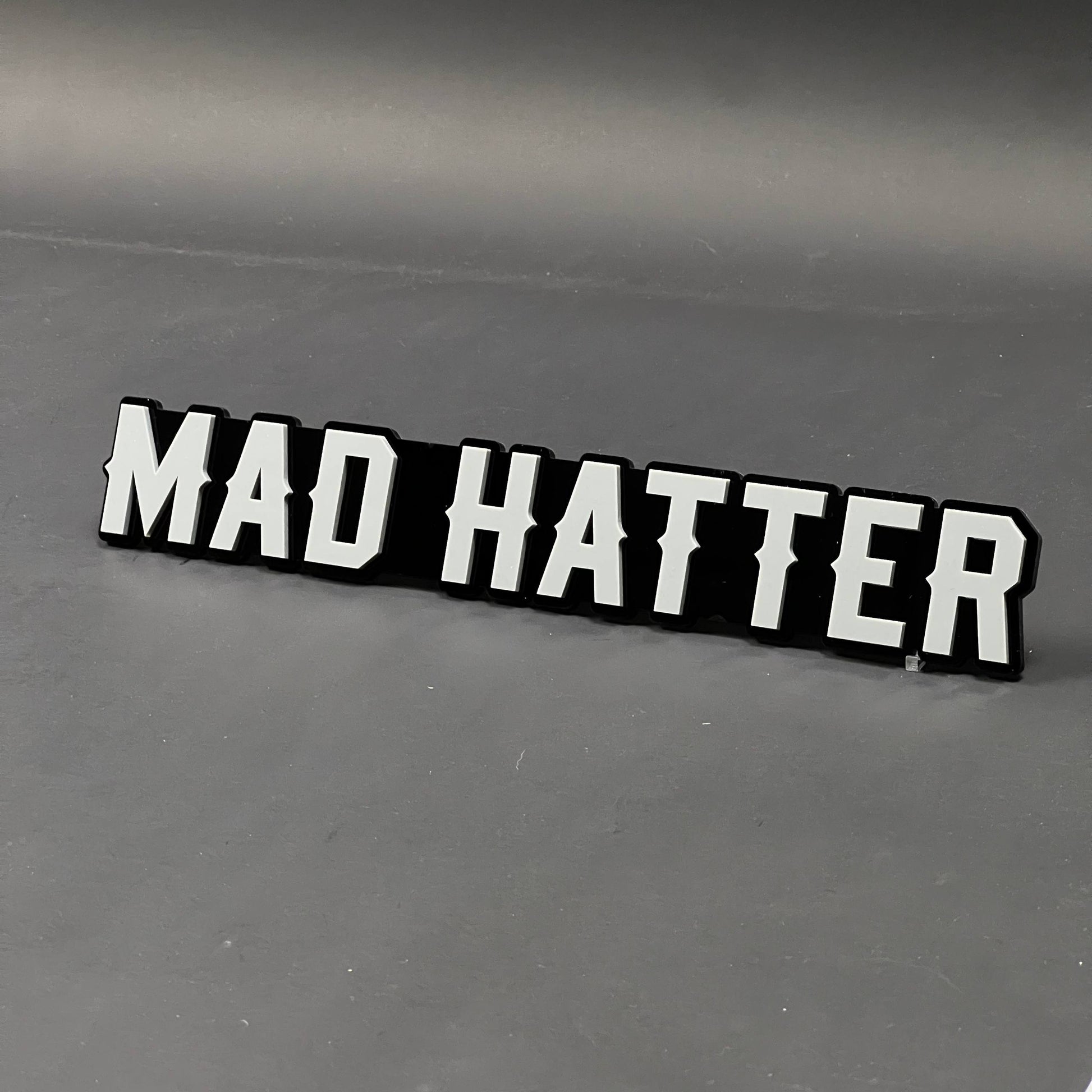 1PC MAD HATTER 3D Acrylic Badge - Car Truck Emblem Fender Tailgate Trunk Sticker