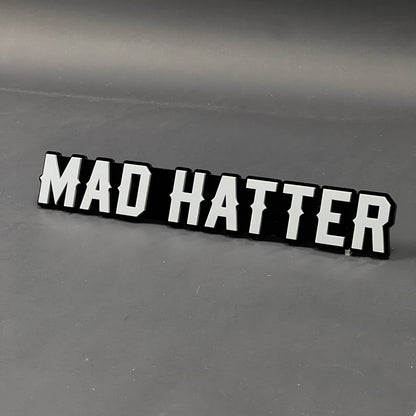 1PC MAD HATTER 3D Acrylic Badge - Car Truck Emblem Fender Tailgate Trunk Sticker