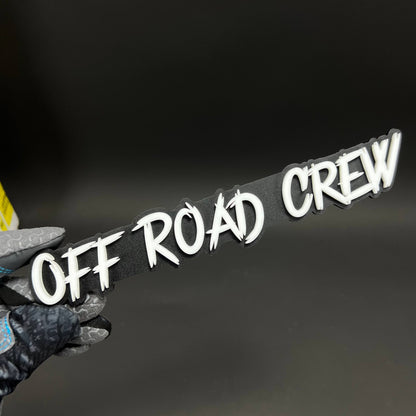 1PC OFF ROAD CREW 3D Acrylic Badge - Car Truck Emblem Fender Sticker