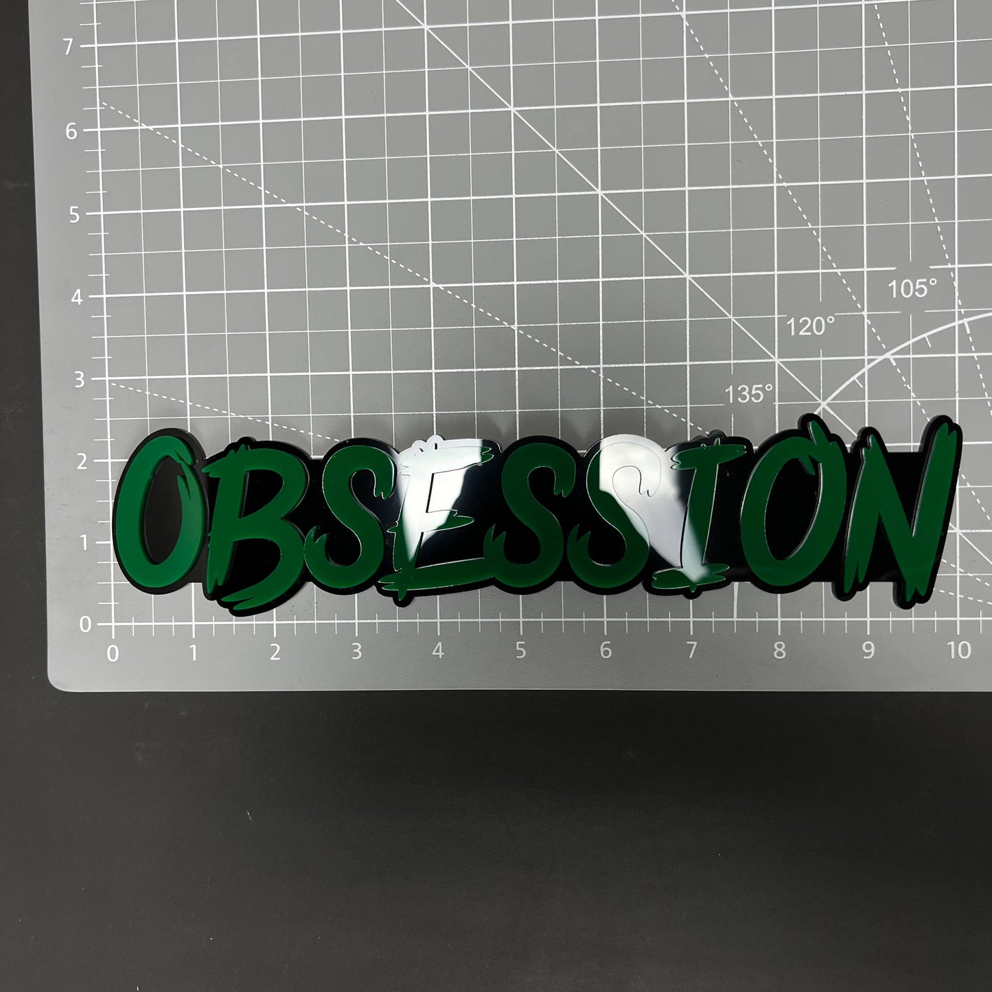 1PC OBSESSION 3D Acrylic Badge - Car Truck Emblem Fender Tailgate Trunk Sticker