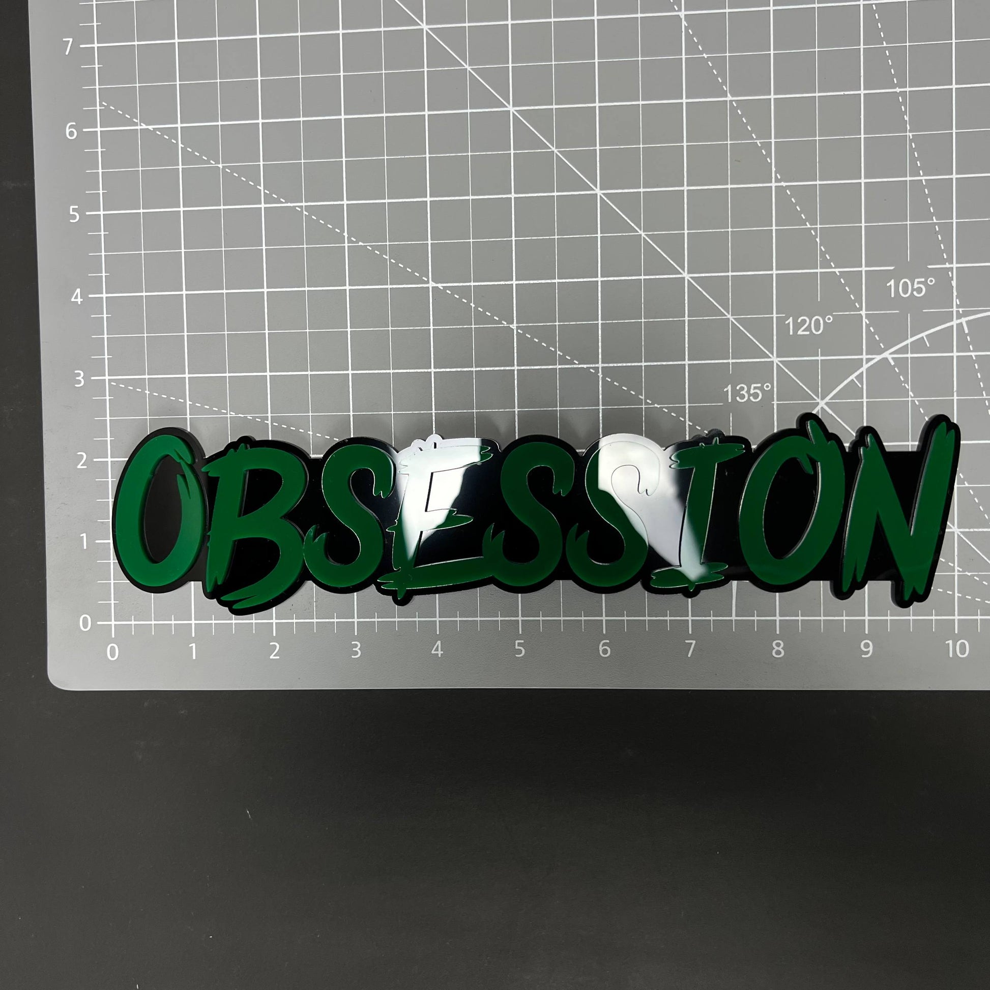 1PC OBSESSION 3D Acrylic Badge - Car Truck Emblem Fender Tailgate Trunk Sticker