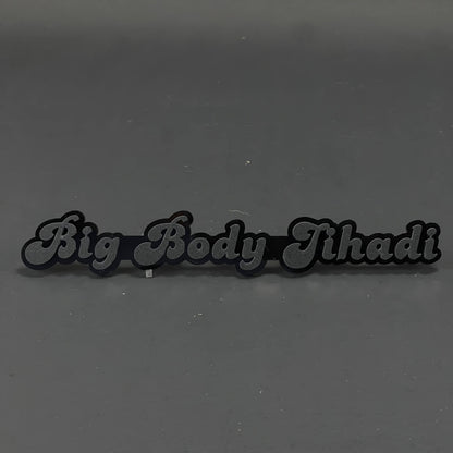 1PC Big Body Jihadi 3D Acrylic Badge - Car Truck Emblem Fender Sticker