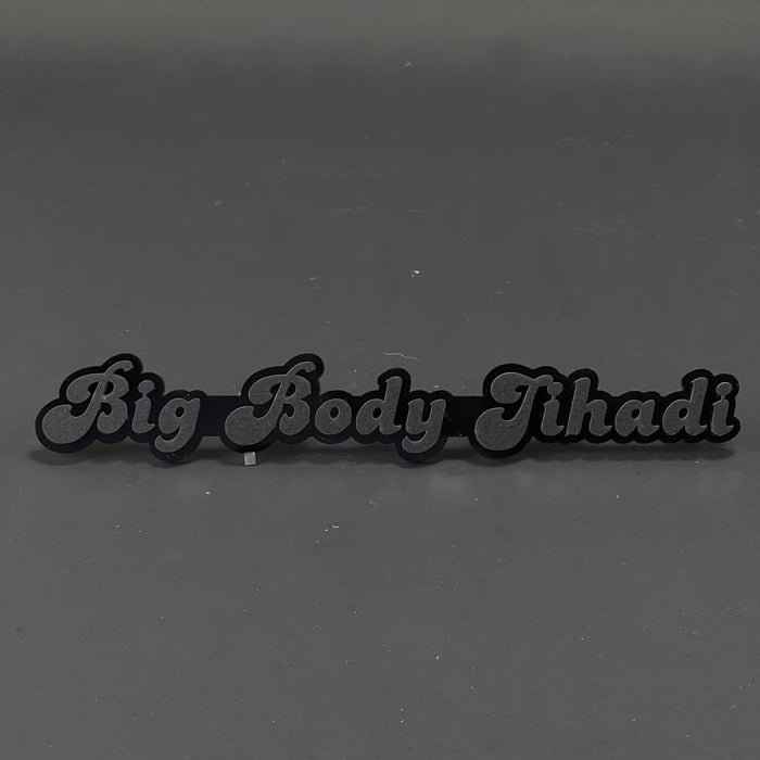 1PC Big Body Jihadi 3D Acrylic Badge - Car Truck Emblem Fender Sticker