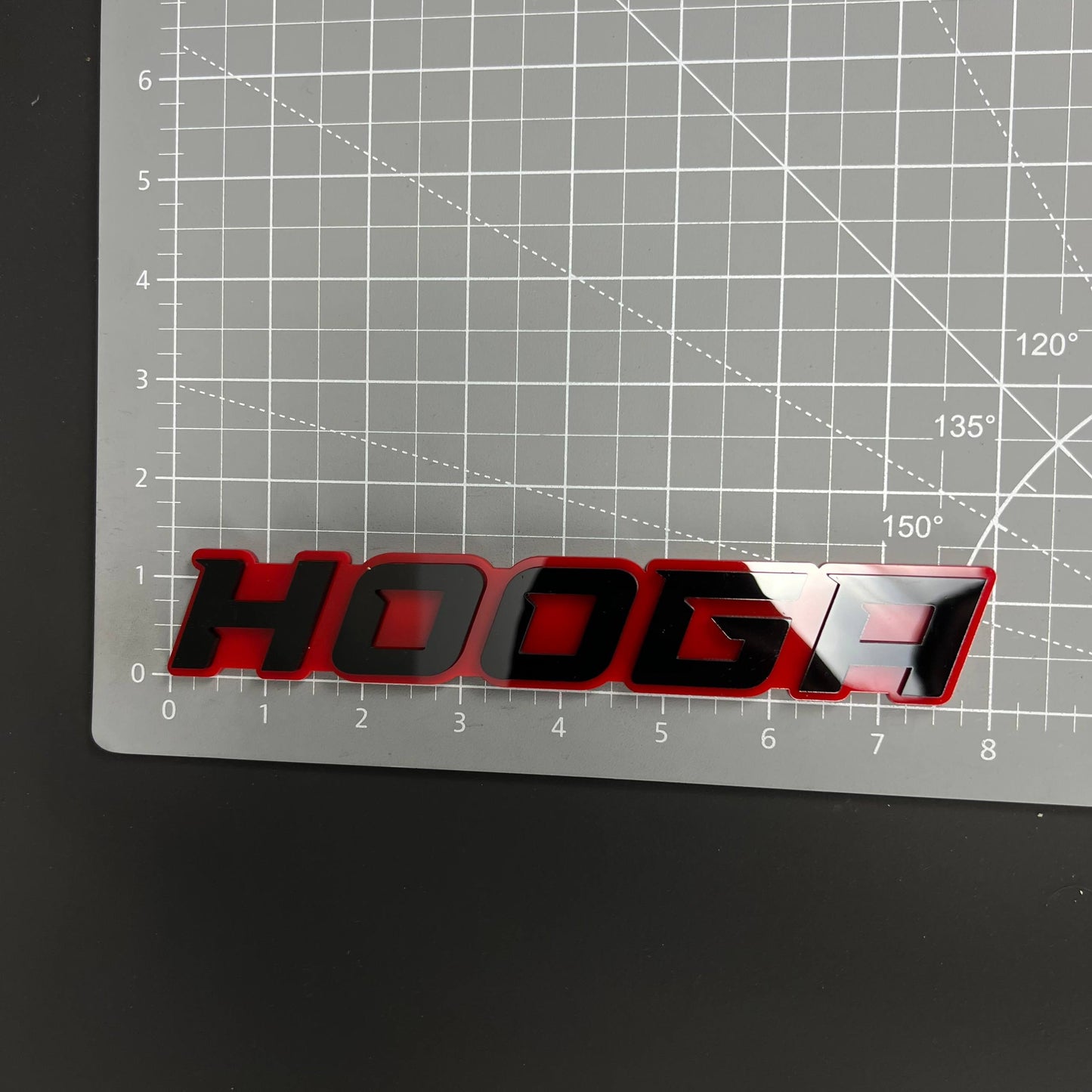 1PC HOOGA 3D Acrylic Badge - Car Truck Emblem Fender Tailgate Trunk Sticker