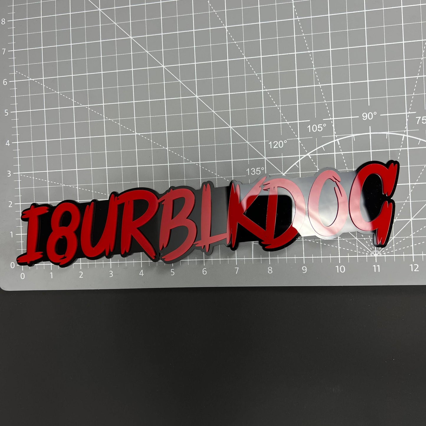 1PC I8URBLKDOG 3D Acrylic Badge - Car Truck Emblem Fender Tailgate Trunk Sticker
