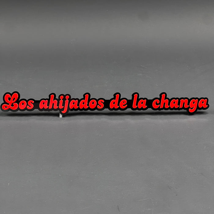 1PC Los ahijados de la changa 3D Acrylic Badge - Car Truck Emblem Fender Sticker