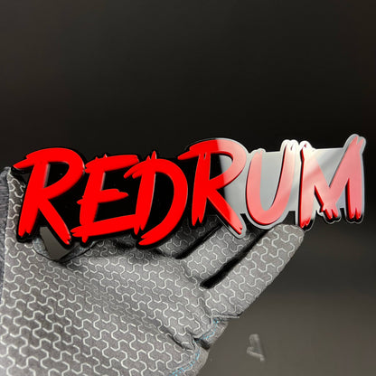 1PC REDRUM 3D Acrylic Badge - Car Truck Emblem Fender Tailgate Trunk Sticker