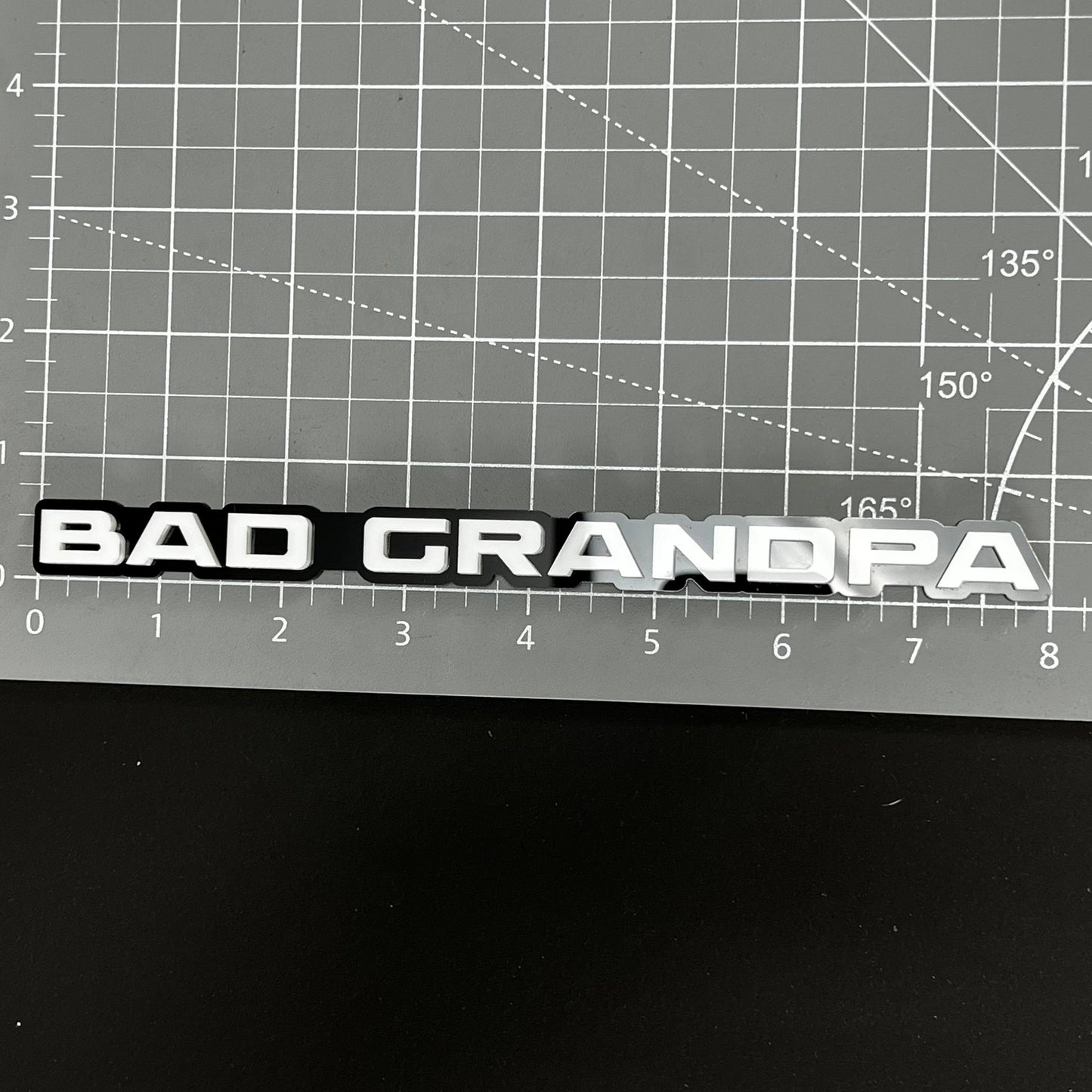 1PC BAD GRANDPA 3D Acrylic Badge - Car Truck Emblem Fender Sticker