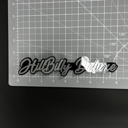 1PC HillBilly Deluxe 3D Acrylic Badge - Car Truck Emblem Fender Sticker