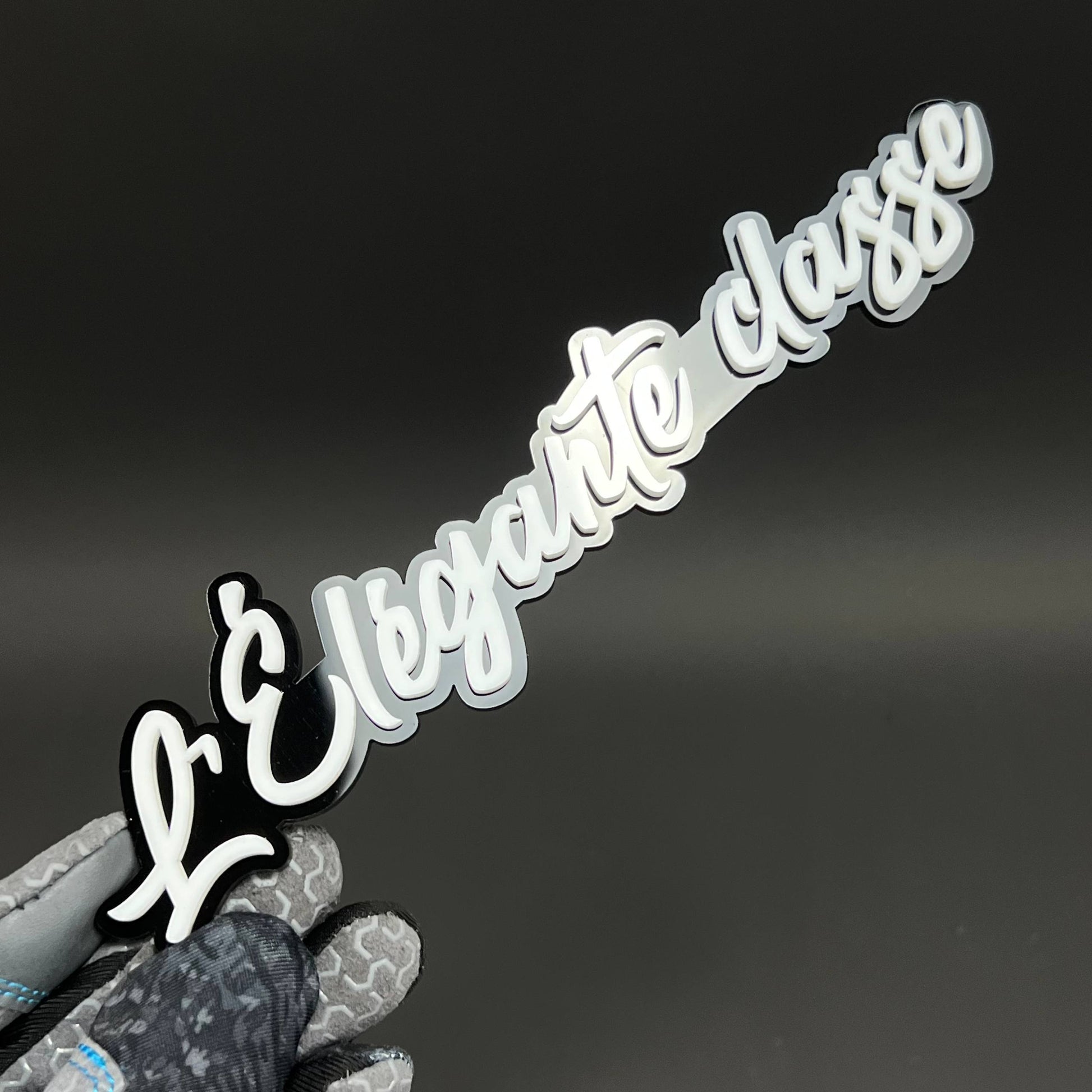 1PC L'Elegante classe 3D Acrylic Badge - Car Truck Emblem Fender Sticker