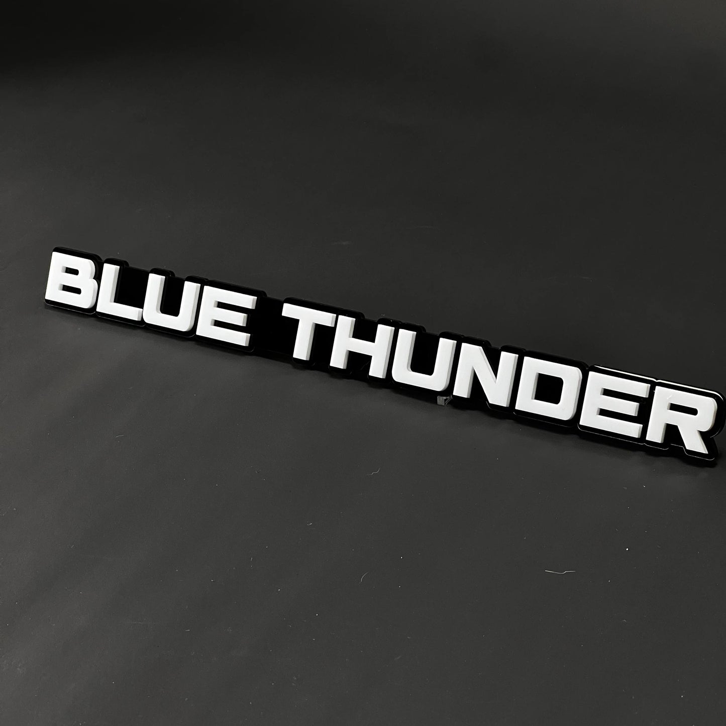 1PC BLUE THUNDER 3D Acrylic Badge - Car Truck Emblem Fender Sticker