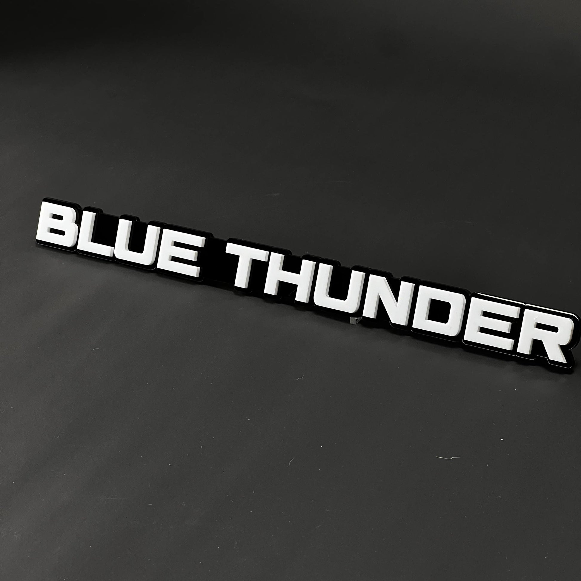 1PC BLUE THUNDER 3D Acrylic Badge - Car Truck Emblem Fender Sticker