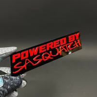 1PC POWERED BY SASQUATCH 3D Acrylic Badge - Car Truck Emblem Fender Sticker