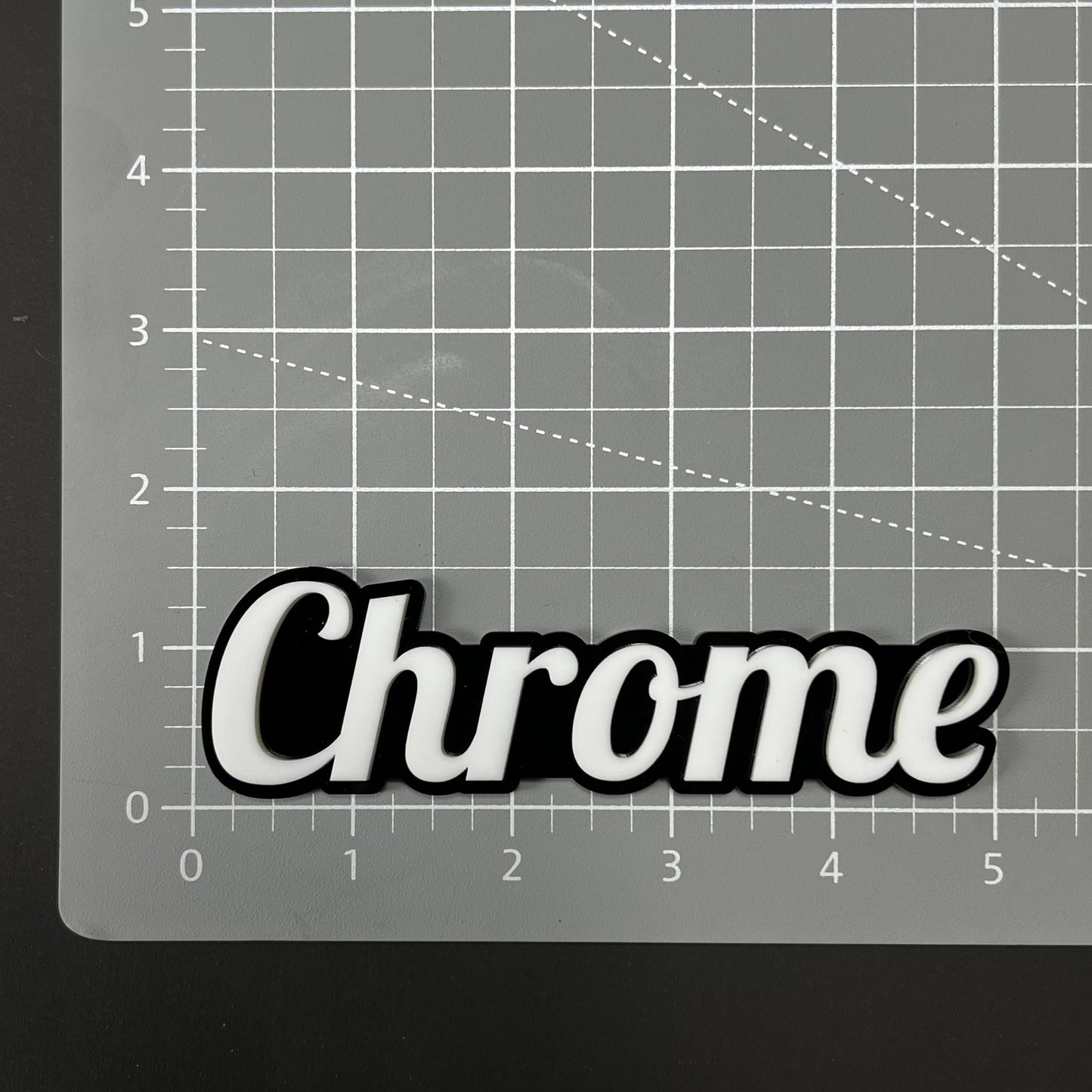 1PC Chrome 3D Acrylic Badge - Car Truck Emblem Fender Tailgate Trunk Sticker