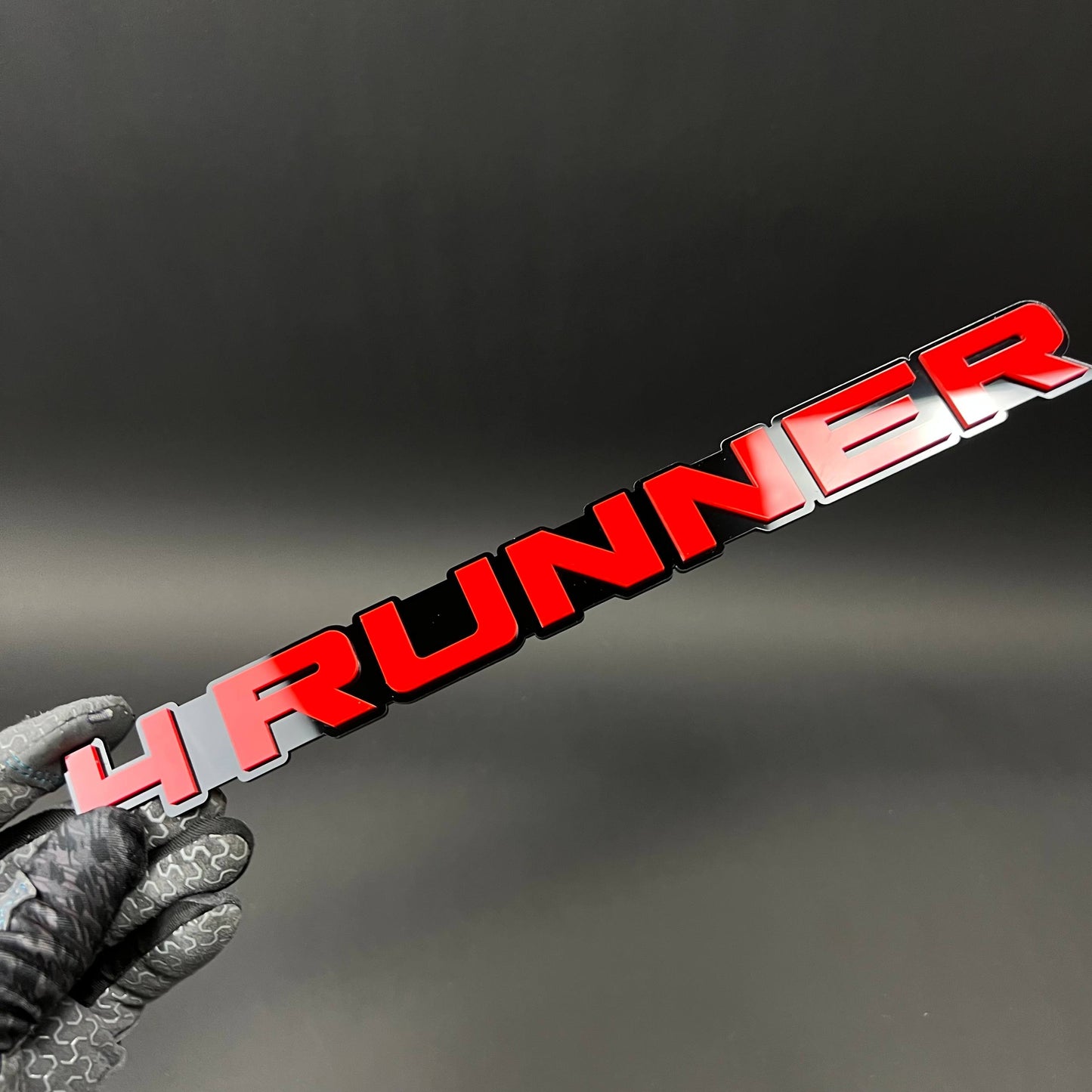 1PC 4RUNNER (Red) 3D Acrylic Badge - Car Truck Emblem Fender Sticker