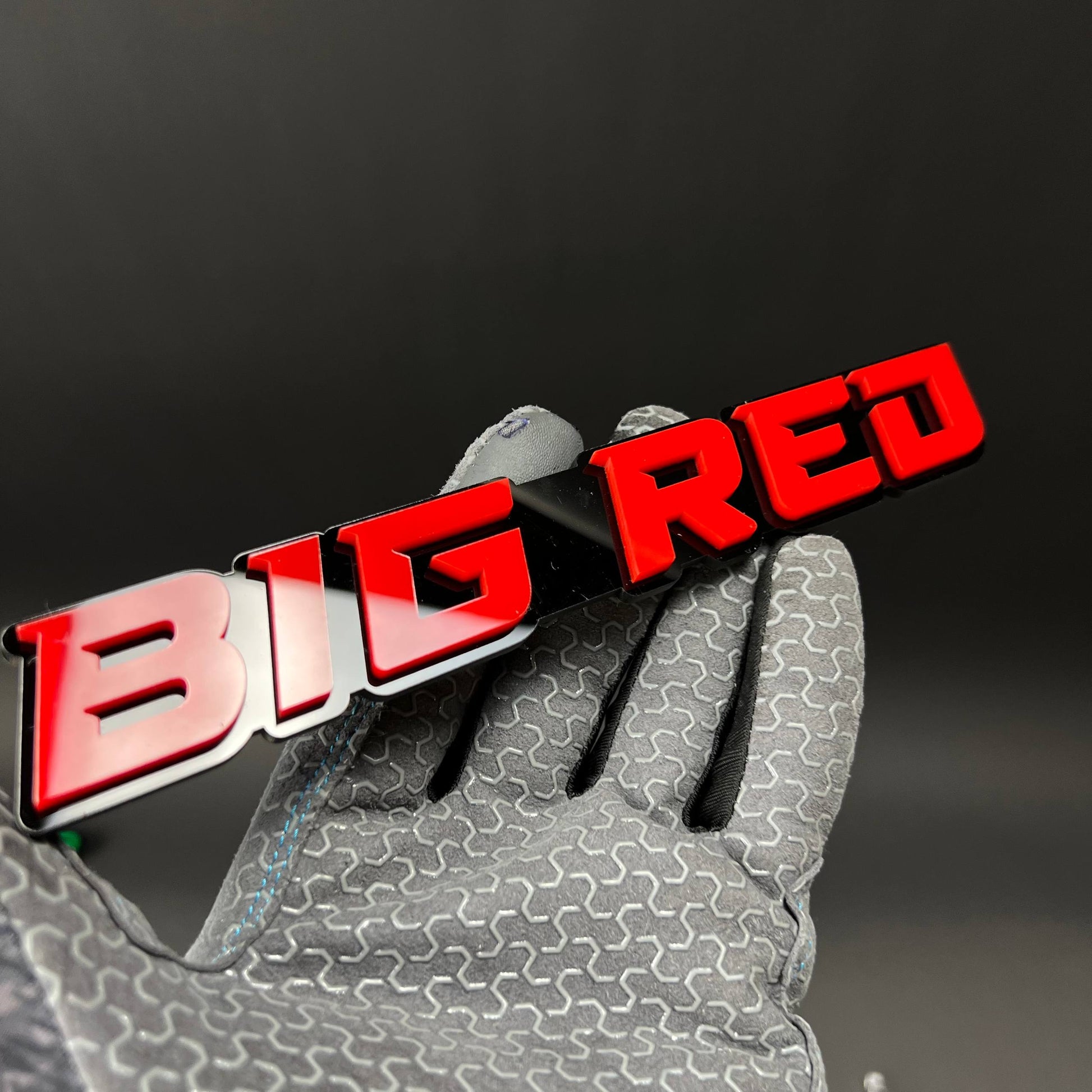 1PC BIG RED 3D Acrylic Badge - Car Truck Emblem Fender Tailgate Trunk Sticker