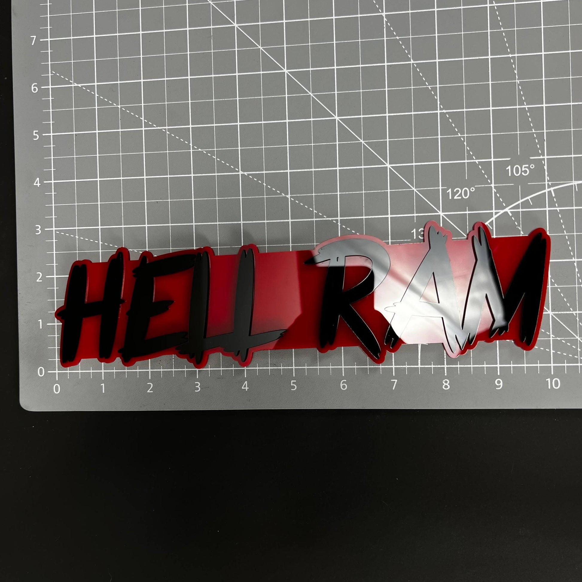 1PC HELL RAM 3D Acrylic Badge - Car Truck Emblem Fender Tailgate Trunk Sticker