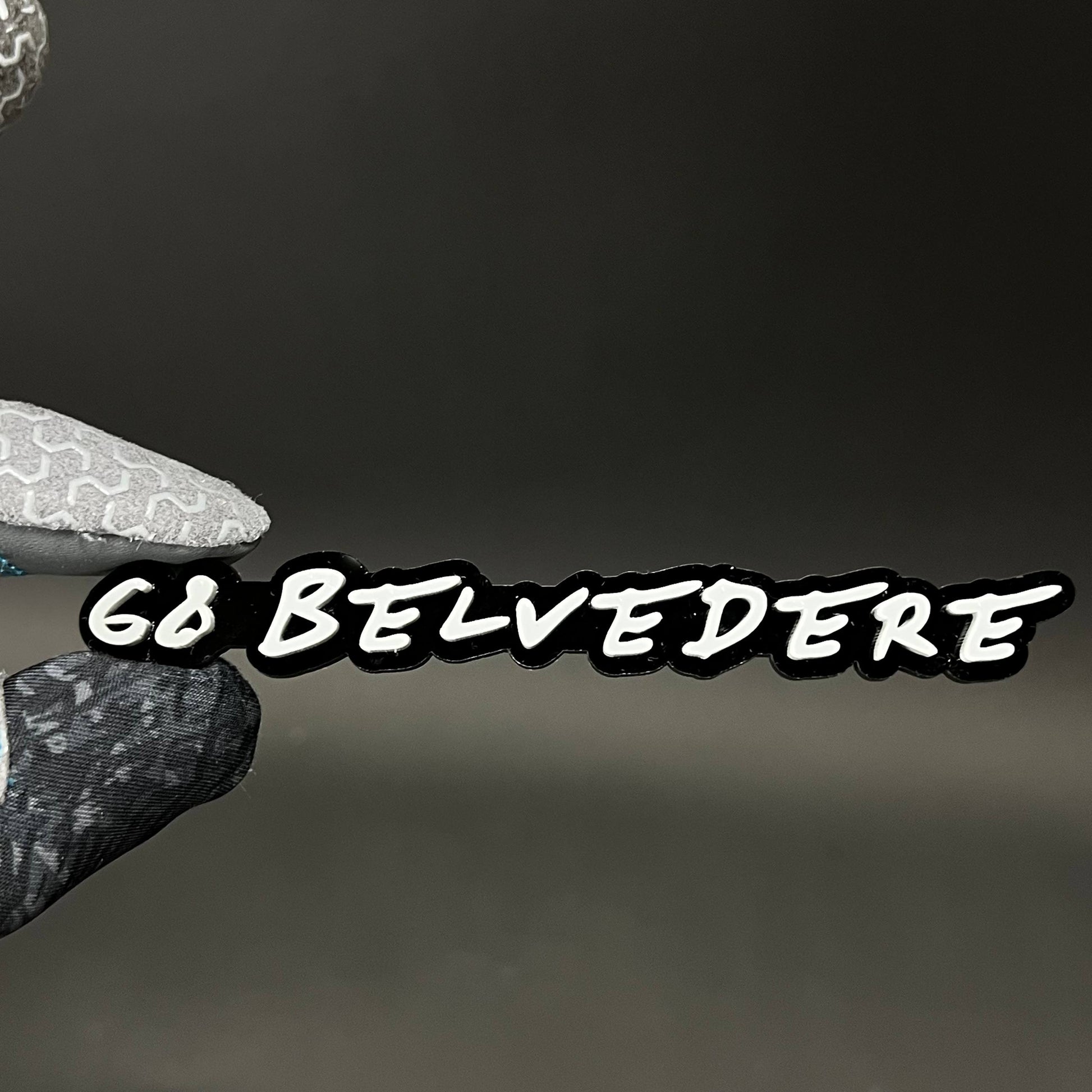 1PC 68 BELVEDERE 3D Acrylic Badge - Car Truck Emblem Fender Sticker