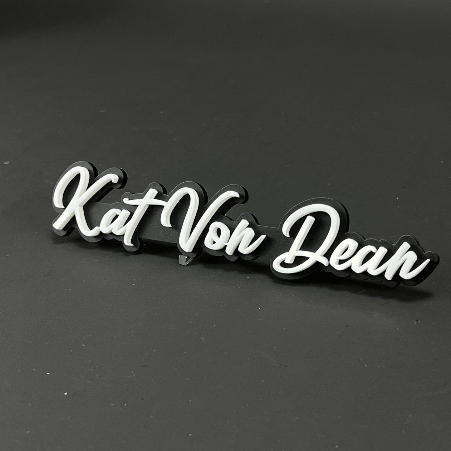 1PC Kat Von Dean 3D Acrylic Badge - Car Truck Emblem Fender Sticker