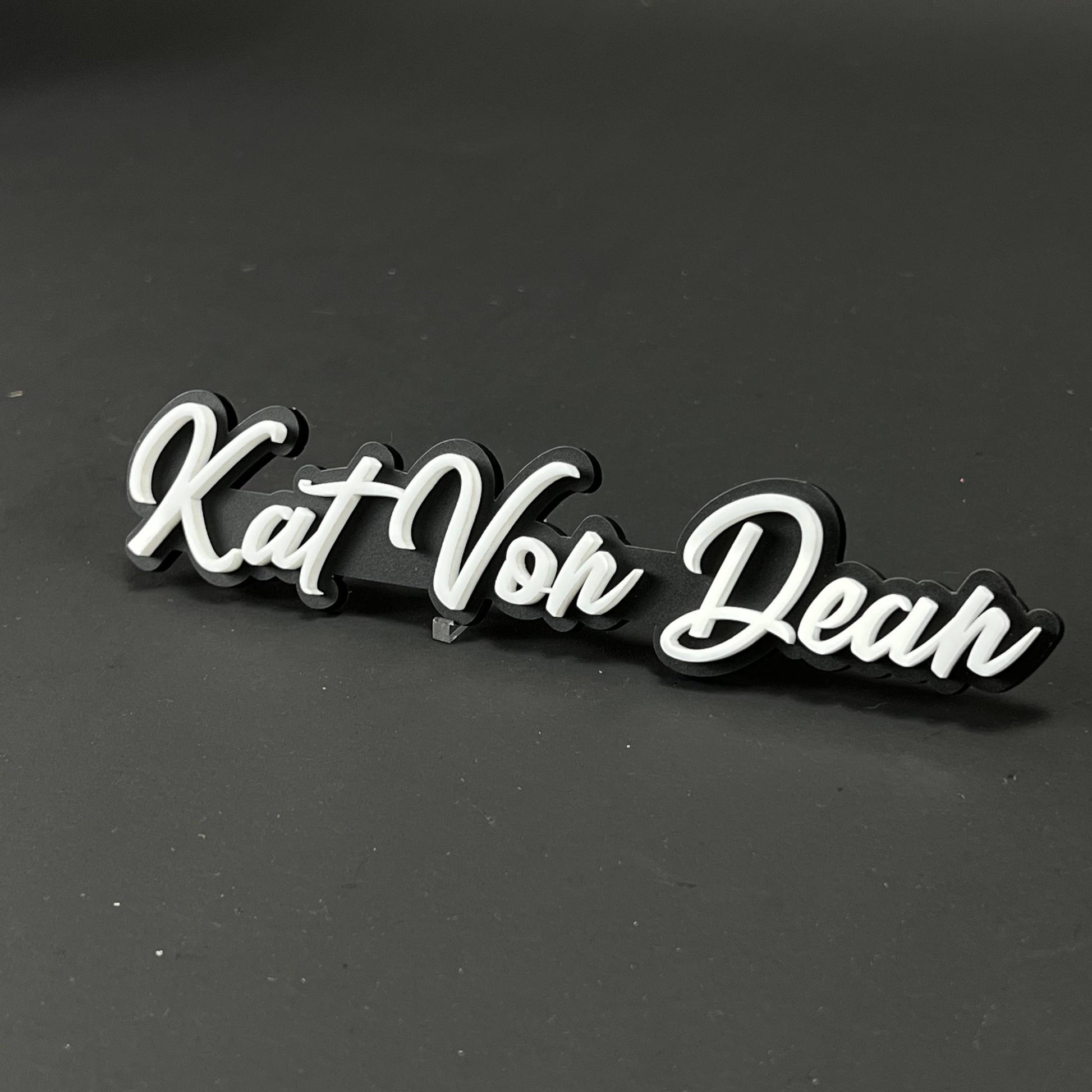 1PC Kat Von Dean 3D Acrylic Badge - Car Truck Emblem Fender Sticker