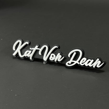 1PC Kat Von Dean 3D Acrylic Badge - Car Truck Emblem Fender Sticker