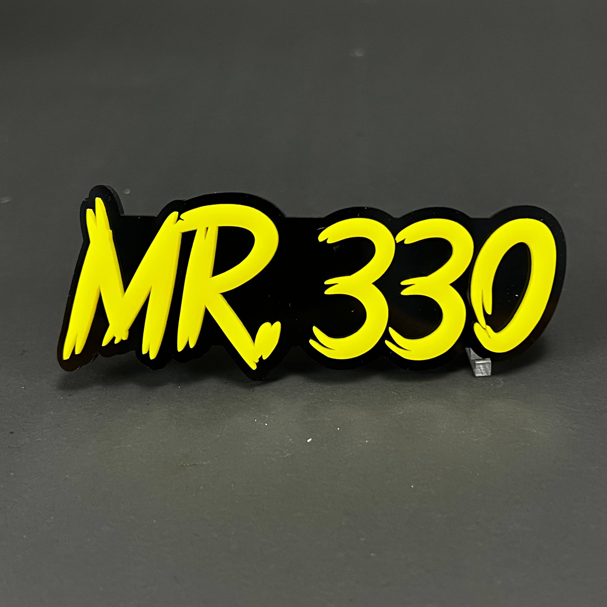 1PC MR. 330 3D Acrylic Badge - Car Truck Emblem Fender Tailgate Trunk Sticker