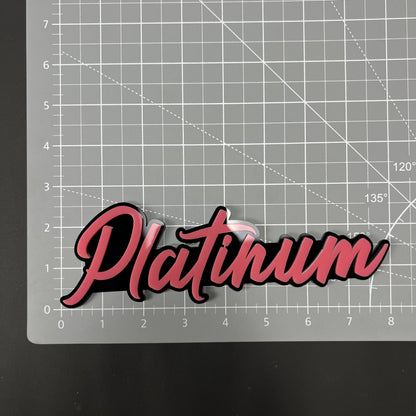 1PC Platinum 3D Acrylic Badge - Car Truck Emblem Fender Tailgate Trunk Sticker