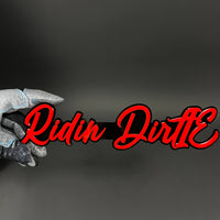 1PC Ridin DirtE 3D Acrylic Badge - Car Truck Emblem Fender Sticker