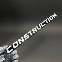 1PC CONSTRUCTION 3D Acrylic Badge - Car Truck Emblem Fender Sticker