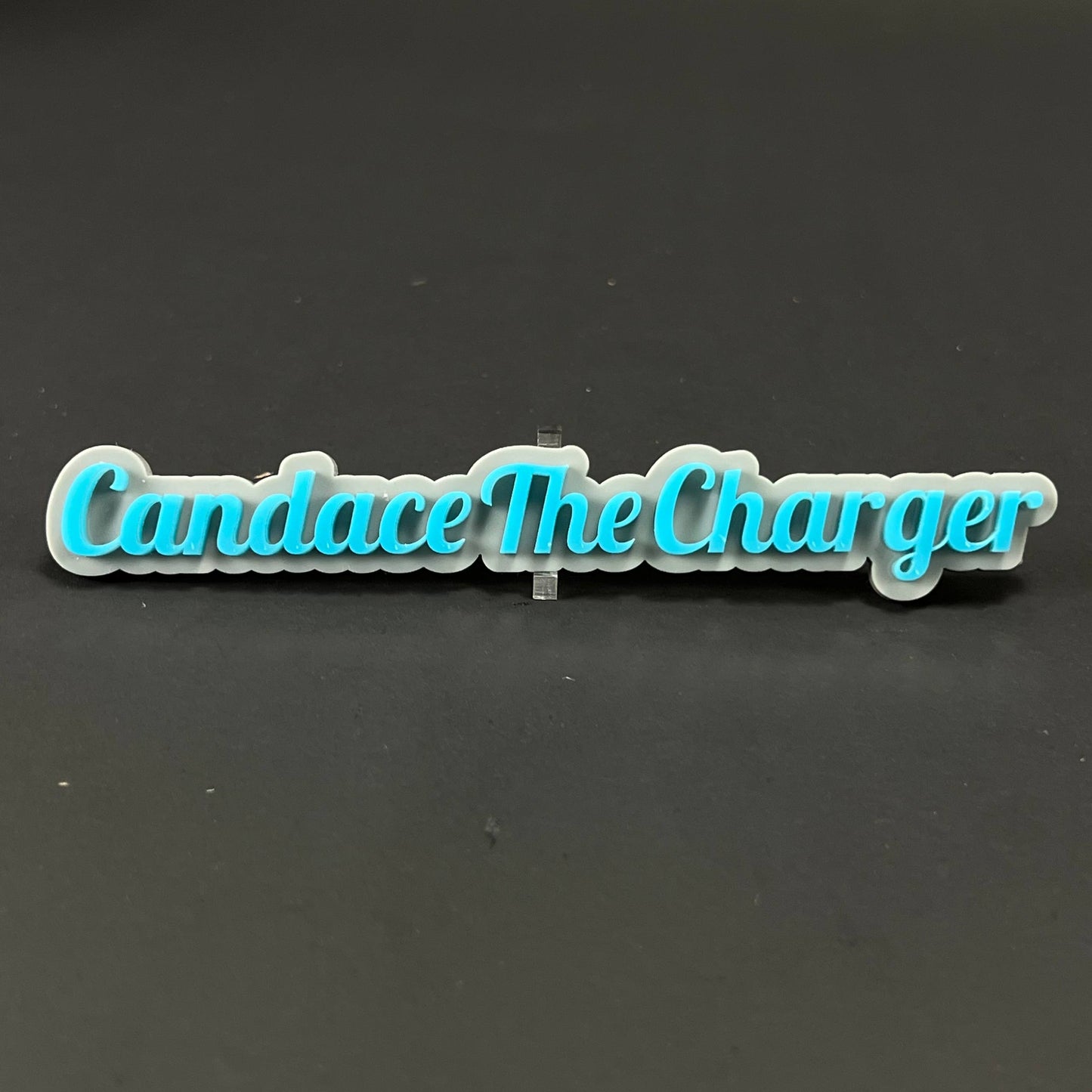 1PC Candace The Charger 3D Acrylic Badge - Car Truck Emblem Fender Sticker