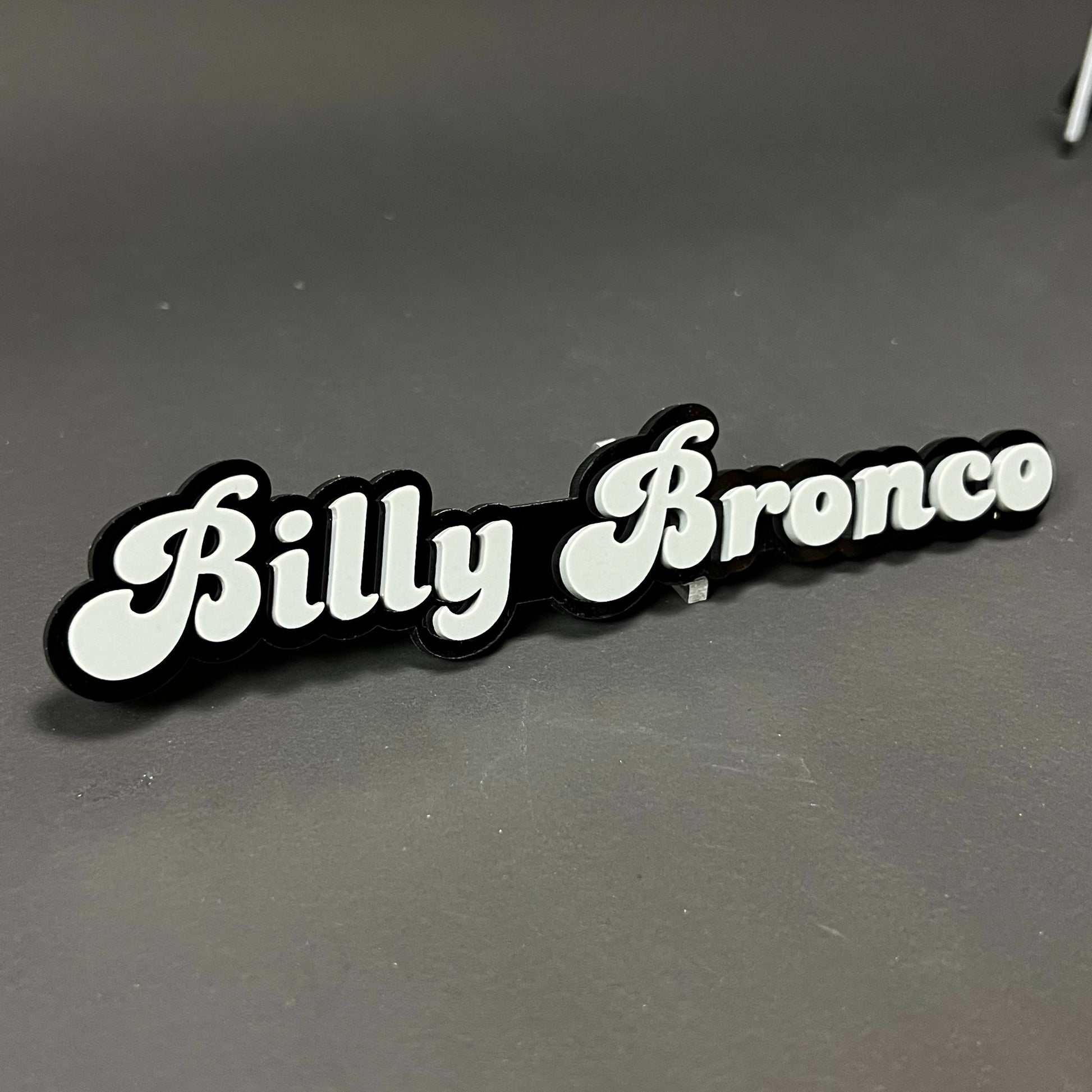 1PC Billy Bronco 3D Acrylic Badge - Car Truck Emblem Fender Sticker