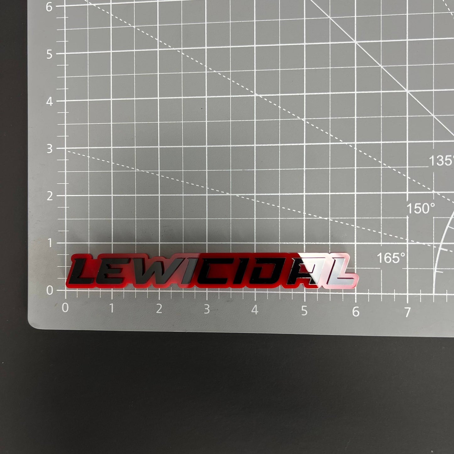 1PC LEWICIDAL 3D Acrylic Badge - Car Truck Emblem Fender Tailgate Trunk Sticker