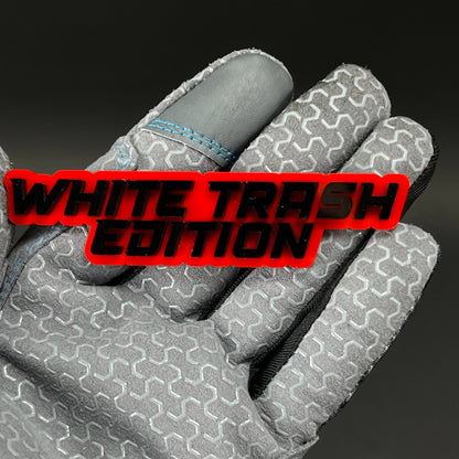 1PC WHITE TRASH EDITION 3D Acrylic Badge - Car Truck Emblem Fender Sticker