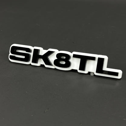 1PC SK8TL 3D Acrylic Badge - Car Truck Emblem Fender Tailgate Trunk Sticker