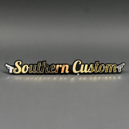 1PC Southern Custom 3D Acrylic Badge - Car Truck Emblem Fender Tailgate Trunk Sticker