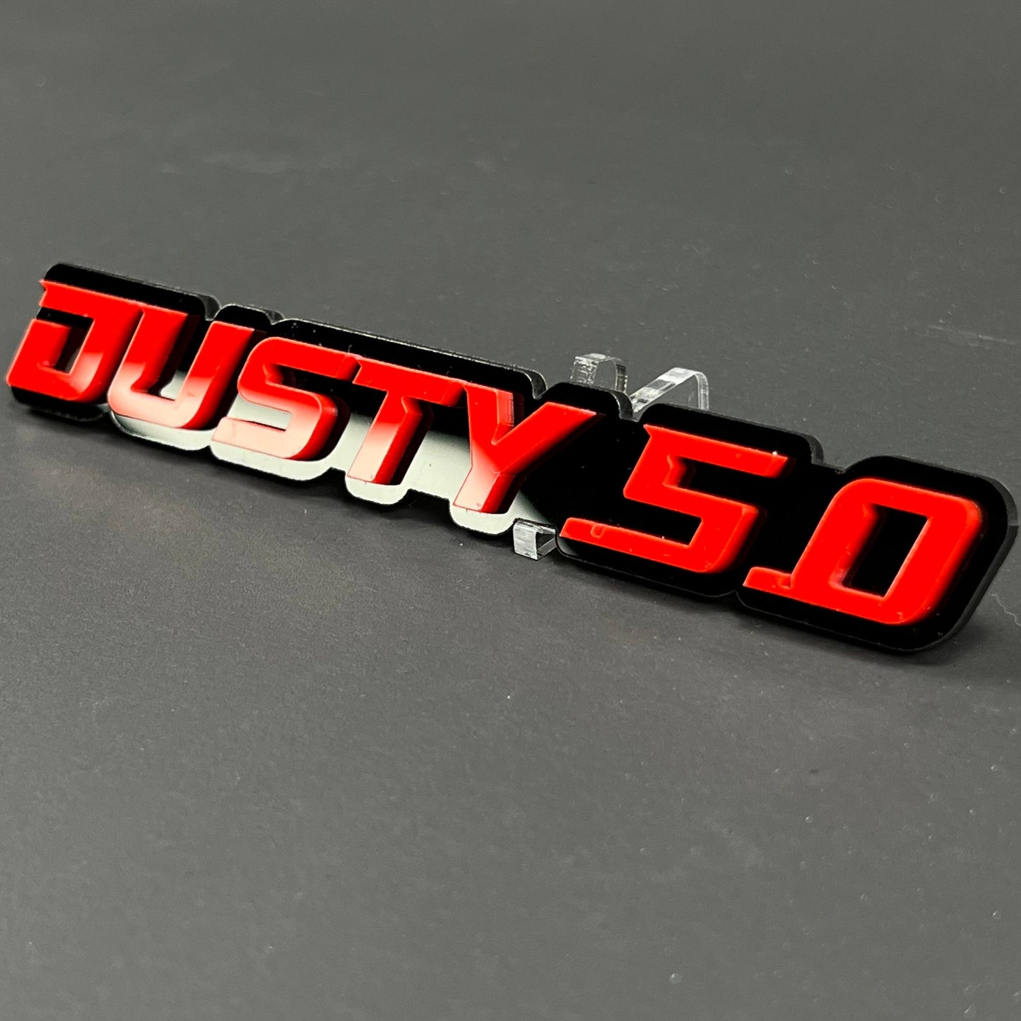 1PC DUSTY 5.0 3D Acrylic Badge - Car Truck Emblem Fender Tailgate Trunk Sticker