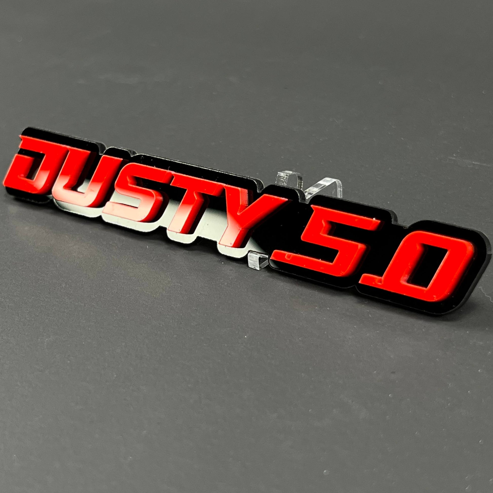 1PC DUSTY 5.0 3D Acrylic Badge - Car Truck Emblem Fender Tailgate Trunk Sticker