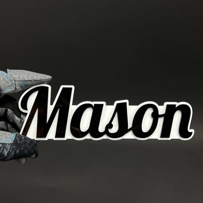 1PC Mason 3D Acrylic Badge - Car Truck Emblem Fender Tailgate Trunk Sticker