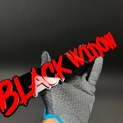 1PC Black Widow 3D Acrylic Badge - Car Truck Emblem Fender Sticker