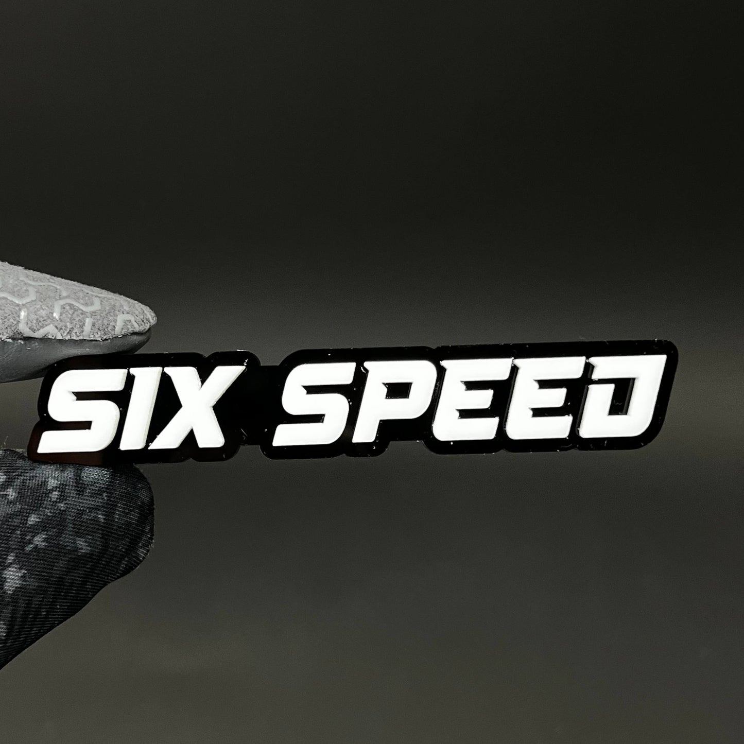 1PC SIX SPEED 3D Acrylic Badge - Car Truck Emblem Fender Tailgate Trunk Sticker