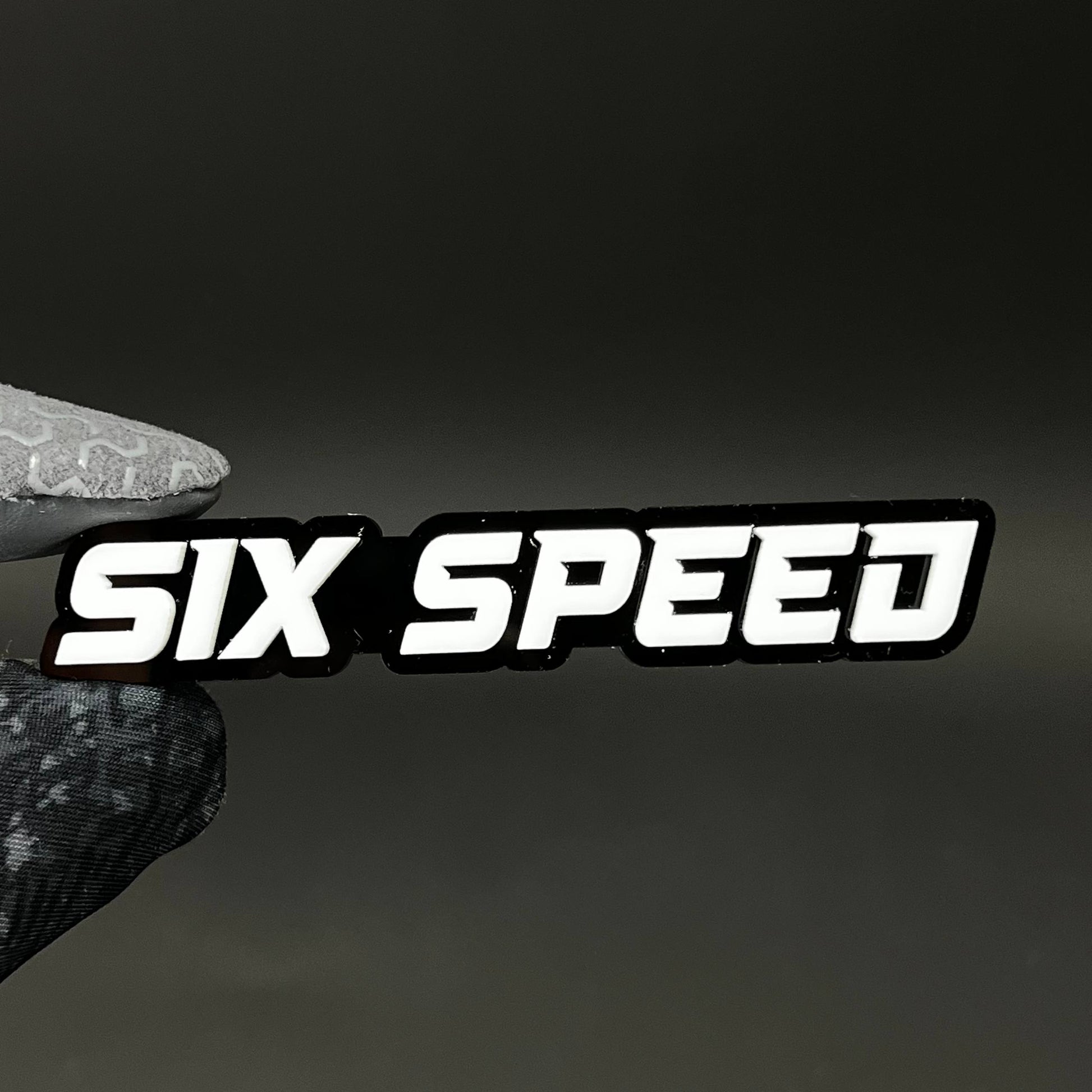 1PC SIX SPEED 3D Acrylic Badge - Car Truck Emblem Fender Tailgate Trunk Sticker