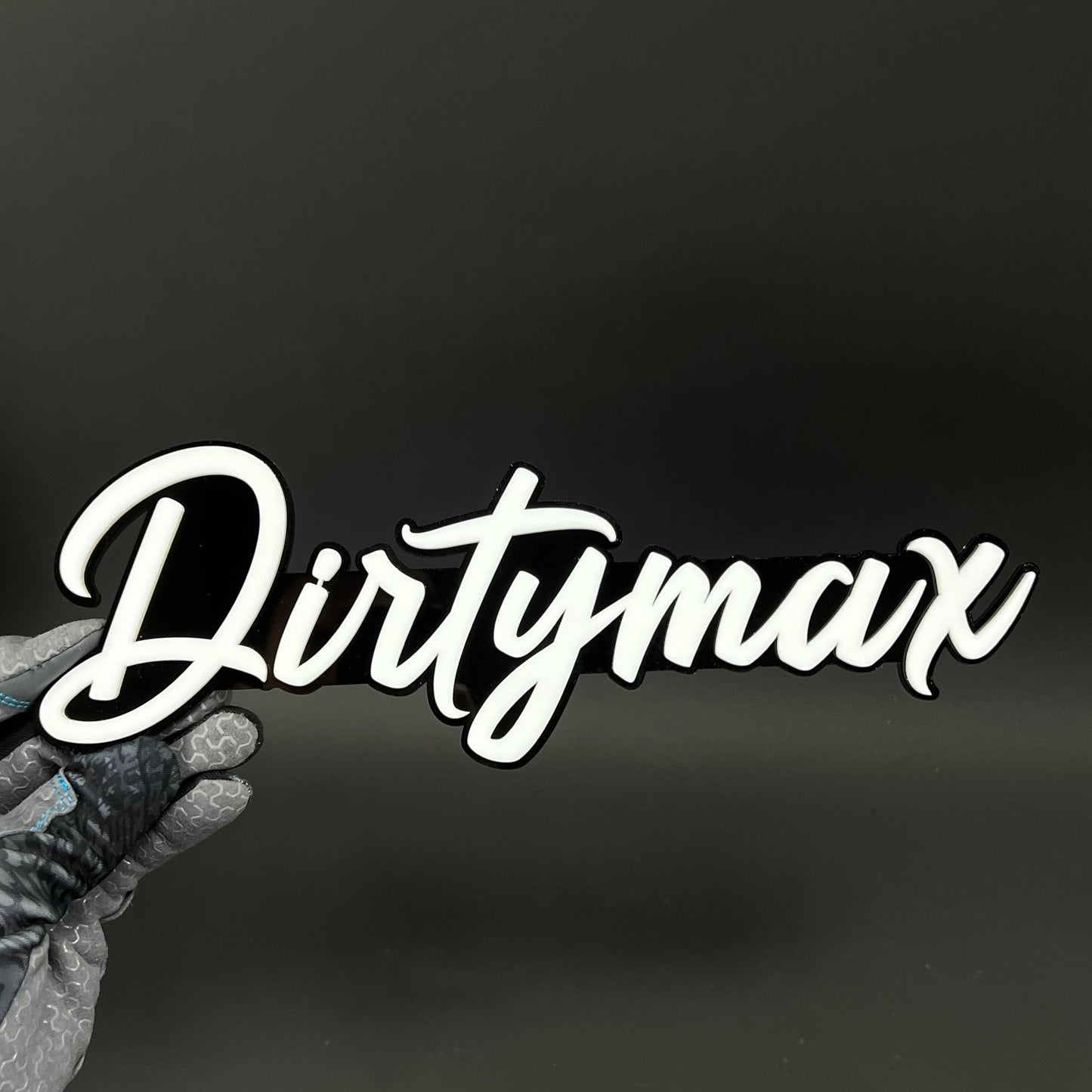 1PC DIRTYMAX 3D Acrylic Badge - Car Truck Emblem Fender Tailgate Trunk Sticker