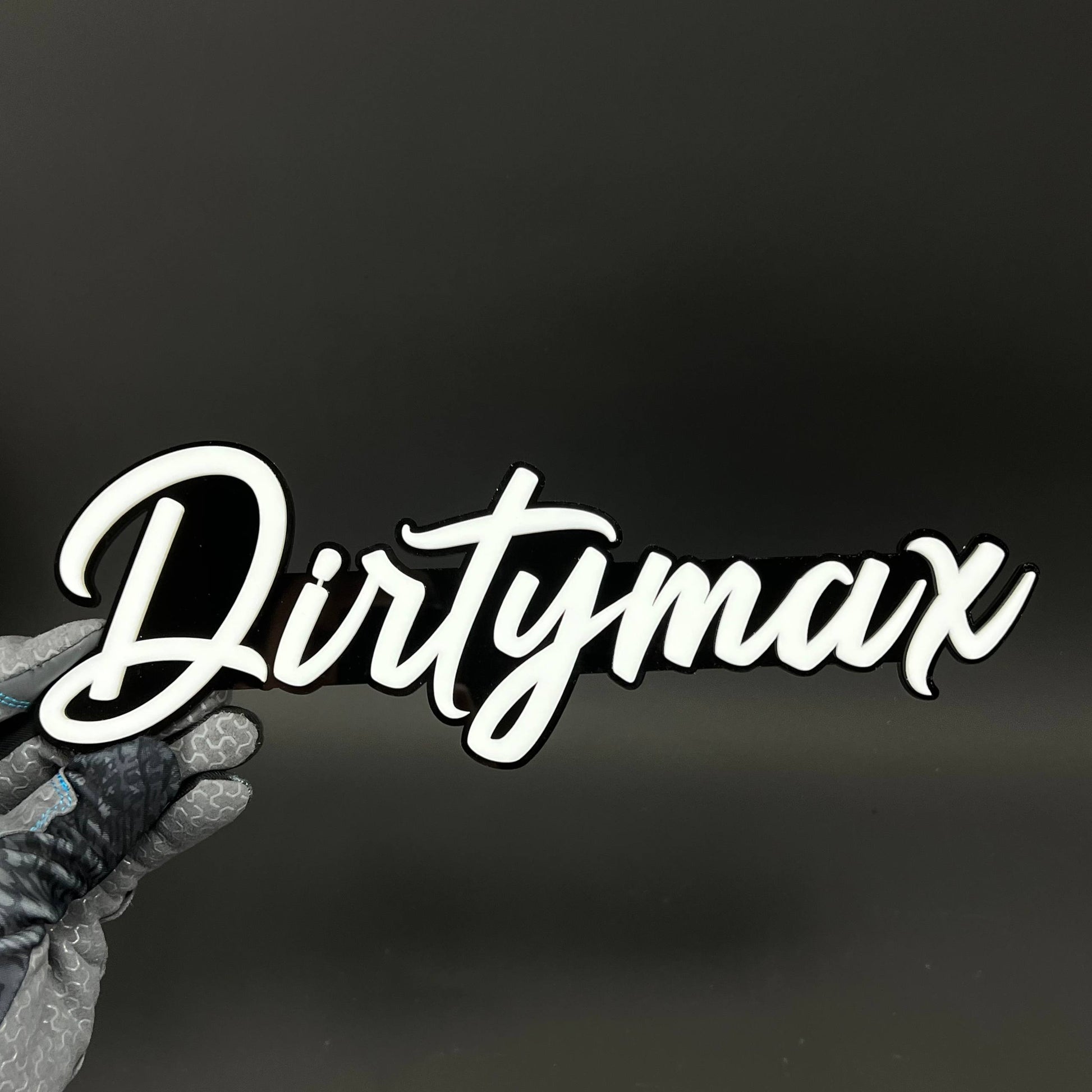 1PC DIRTYMAX 3D Acrylic Badge - Car Truck Emblem Fender Tailgate Trunk Sticker