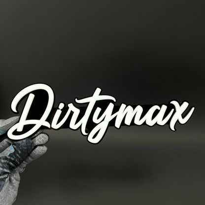 1PC DIRTYMAX 3D Acrylic Badge - Car Truck Emblem Fender Tailgate Trunk Sticker