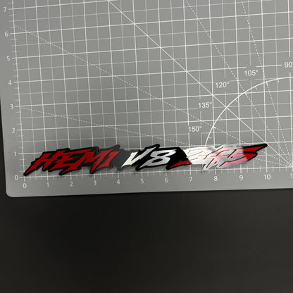 1PC HEMI V8 345 3D Acrylic Badge - Car Truck Emblem Fender Sticker