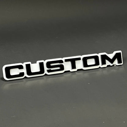 1PC CUSTOM 3D Acrylic Badge - Car Truck Emblem Fender Tailgate Trunk Sticker