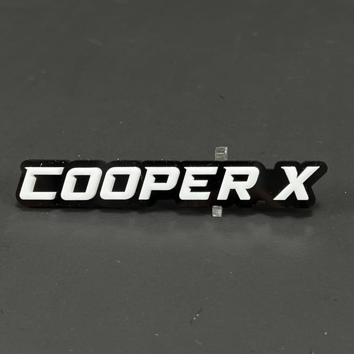 1PC COOPER X 3D Acrylic Badge - Car Truck Emblem Fender Tailgate Trunk Sticker