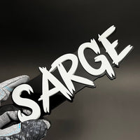 1PC SARGE 3D Acrylic Badge - Car Truck Emblem Fender Tailgate Trunk Sticker