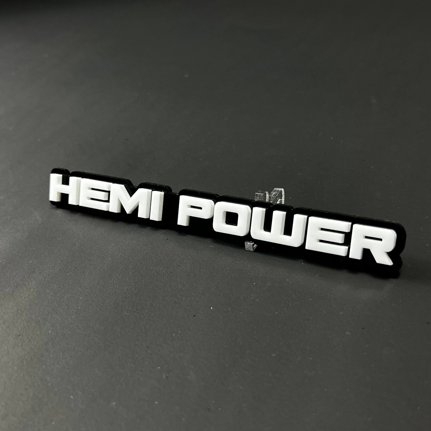 1PC HEMI POWER 3D Acrylic Badge - Car Truck Emblem Fender Tailgate Trunk Sticker