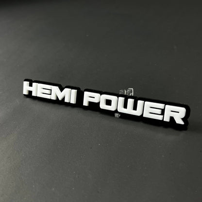 1PC HEMI POWER 3D Acrylic Badge - Car Truck Emblem Fender Tailgate Trunk Sticker